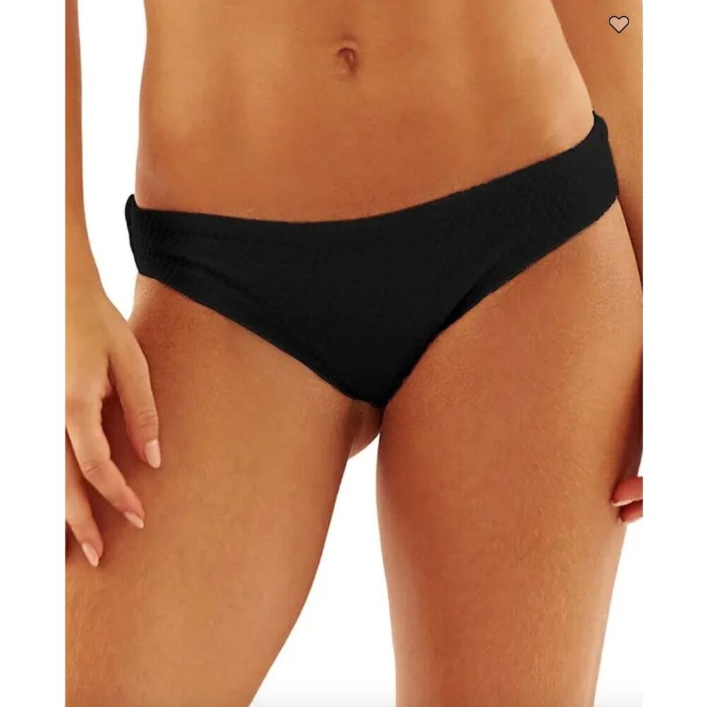 NWT Aquamanile Gatsby Full Cut Bikini Bottom Black Size Large $160 [jb]